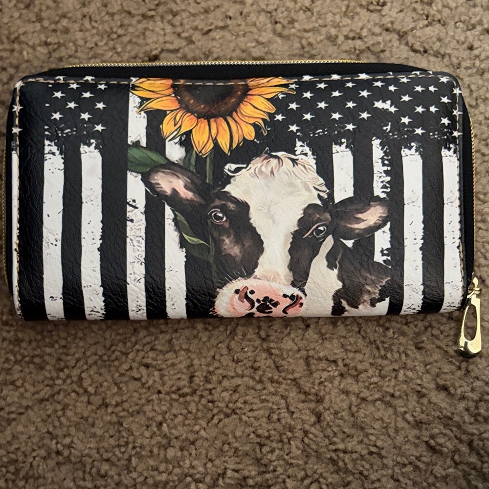Cow and Sunflower Wallet